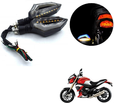 AuTO ADDiCT Front, Rear LED Indicator Light for Mahindra Mojo(Blue, Yellow)