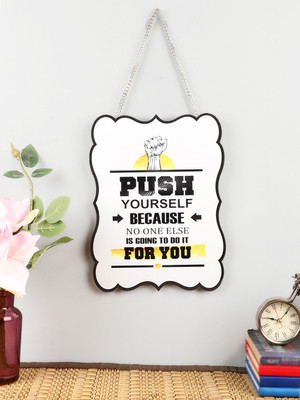 Exim Decor Push Yourself Wall Hanging(Multicolor)