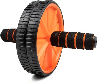 CARDIORAMA XIV®-DE-123-Anti Skid Double Wheel AB Roller with Knee Mat Ab Exerciser(Orange)