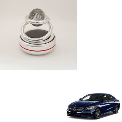 SEMAPHORE Sweet Odour Diffuser Double Ring With Glass Ball Solar Car Perfume intelligent Rotating Suspension Aromatherapy(Silver) For CLA-Class(1 Units)