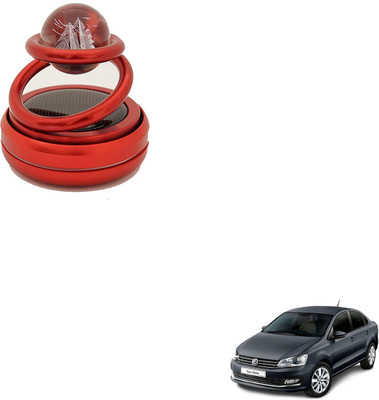 SEMAPHORE Sweet Odour Diffuser Double Ring With Glass Ball Solar Car Perfume intelligent Rotating Suspension Aromatherapy(Red) For Volkswagen Vento(1 Units)