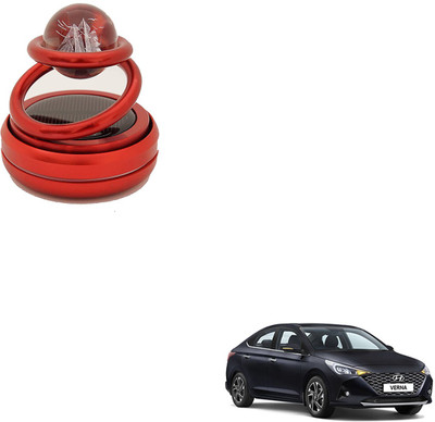 SEMAPHORE Sweet Odour Diffuser Double Ring With Glass Ball Solar Car Perfume intelligent Rotating Suspension Aromatherapy(Red)(1 Units)