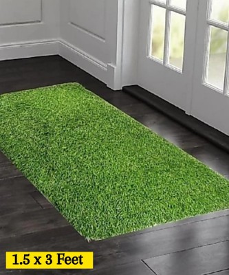 CHETANYA LOOMTEX Green Polypropylene Carpet(1 ft,  X 4 ft, Rectangle)