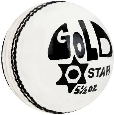 VICKY Gold Star Leather Ball, 2 Pcs, White, (Pack of 1) Cricket Leather Ball