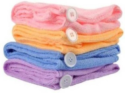 Daily Fest Terry Cotton 199 GSM Hair Towel Set(Pack of 4)