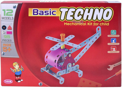 Olympia GAMES AND TOYS Basic Techno Mechanical Engineering Educational Toy Kit Constructive Building Blocks and Models Construction Set for Kids Both Boys and Girls (Age 5 to 12, Multicolor)(Multicolor)