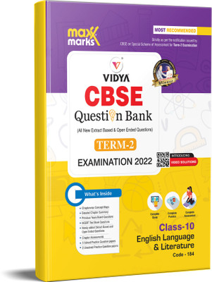Term 2 Cbse Question Bank For Class 10 Board Exam 2022 English By Maxx Marks(Paperback, VIDYA EDITORIAL BOARD)