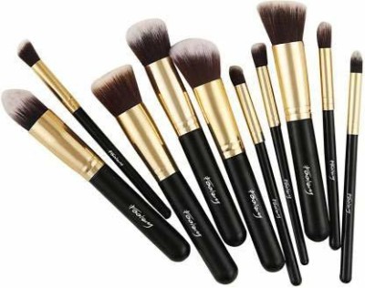 VARFAX Set of 10 Professional Makeup Brushes Kit (BR-15F)(Pack of 10)