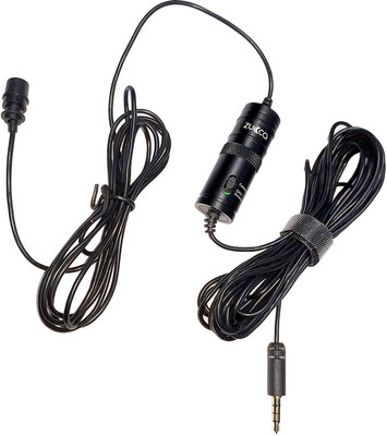 Zucca 3.5 mm jack for audio recording, DSLR, Smartphone with 6 mtr wire Microphone