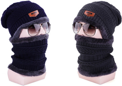 Alomos Woven Beanie Cap(Pack of 2)