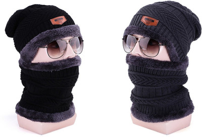 Leuxy Beanie Cap(Pack of 2)