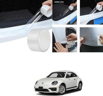 PECUNIA Plastic Car Door Guard(White, Pack of 1, Volkswagen, Beetle)