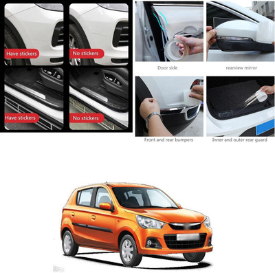 XZRTZ Car Door Transparent Seal Strip Door Edge Guard Wrap Film Individualized Car Door Sill Protector Self-Adhesive Car Bumper Protector,Waterproof Auto Door Entry Guard Sticker,Anti-Collision Strip Rubber Scratch Protection Strip,Red C164 Door Sill Plate