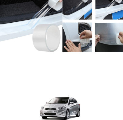 PECUNIA Plastic Car Bumper Guard(White, Pack of 1, Hyundai, Accent)