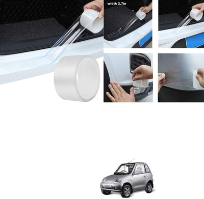 PECUNIA Plastic Car Bumper Guard(White, Pack of 1, Mahindra, Universal For Car)