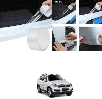 PECUNIA Plastic Car Door Guard(White, Pack of 1, Mahindra, Universal For Car)