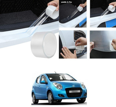 PECUNIA Plastic Car Bumper Guard(White, Pack of 1, Maruti, A-Star)