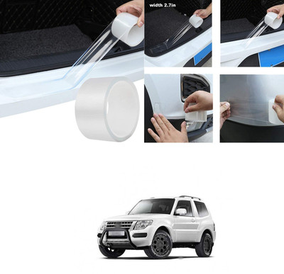 PECUNIA Plastic Car Bumper Guard(White, Pack of 1, Mitsubishi, Pajero)