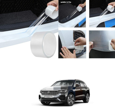 PECUNIA Plastic Car Bumper Guard(White, Pack of 1, Volkswagen, Universal For Car)