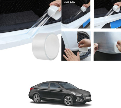PECUNIA Plastic Car Bumper Guard(White, Pack of 1, Hyundai, Verna)