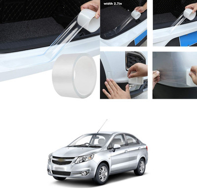 PECUNIA Plastic Car Bumper Guard(White, Pack of 1, Chevrolet, Sail)