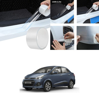 PECUNIA Plastic Car Bumper Guard(White, Pack of 1, Hyundai, Xcent)