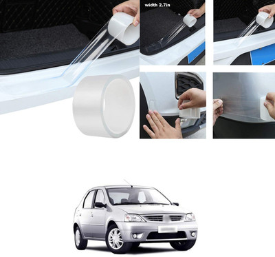 PECUNIA Plastic Car Door Guard(White, Pack of 1, Mahindra, Logan)
