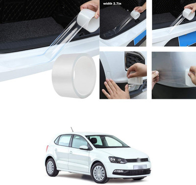 PROEDITION Plastic, Rubber Car Bumper Guard(White, Pack of 1, Volkswagen, Polo)