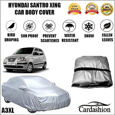 cardashion Car Cover For Hyundai Santro Xing(Silver)