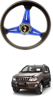 PRTEK Hand Stiched Steering Cover For Mahindra Quanto(Blue, Tarpaulin, Plastic)