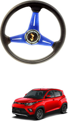 PRTEK Hand Stiched Steering Cover For Mahindra Universal For Car(Blue, Tarpaulin, Plastic)