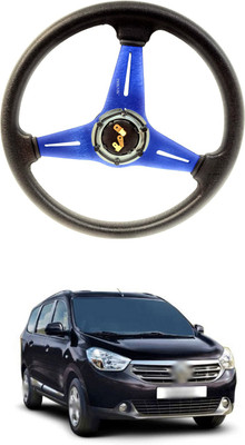 PRTEK Hand Stiched Steering Cover For Renault Lodgy(Blue, Tarpaulin, Plastic)