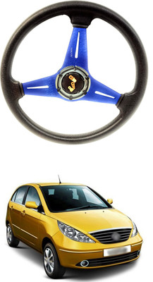 PRTEK Hand Stiched Steering Cover For Tata Indica Vista(Blue, Tarpaulin, Plastic)