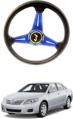 PRTEK Hand Stiched Steering Cover For Toyota Camry(Blue, Tarpaulin, Plastic)