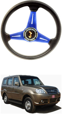 PRTEK Hand Stiched Steering Cover For Tata Sumo Grande(Blue, Tarpaulin, Plastic)