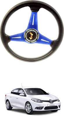 PRTEK Hand Stiched Steering Cover For Renault Fluence(Blue, Tarpaulin, Plastic)