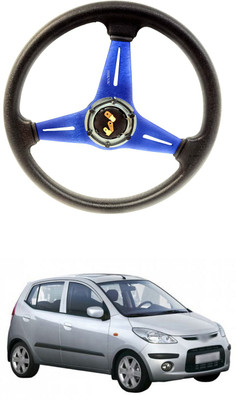 PRTEK Hand Stiched Steering Cover For Hyundai Universal For Car(Blue, Tarpaulin, Plastic)
