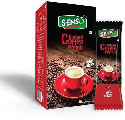 Senso Coffee Premix Sachet | Instant Coffee | Premium coffee | Coffee Beans Powder | Ready to make Coffee | 3 in 1 Instant Coffee | single served sticks | Coffee Powder (14g X 10 pack) Instant Coffee