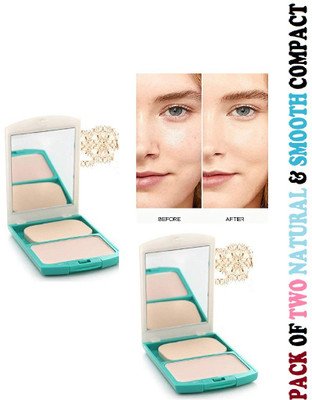GFSU PACK OF TWO DAILY USE OIL CONTROL FACE MAKE UP VOMPACT POWDER Compact(FAIR IVORY, 30 g)