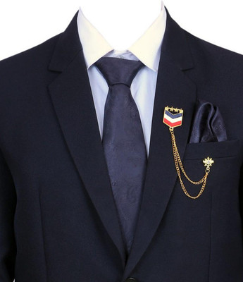 RANDOM STRIPE Satin Tie Pin Set(Black)