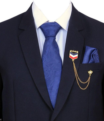 RANDOM STRIPE Satin Tie Pin Set(Blue)