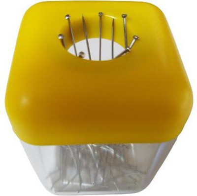 CLAPPERZZ 1 Compartments Plastic Magnetic Pin Clip Dispenser(Ala Multicolor)