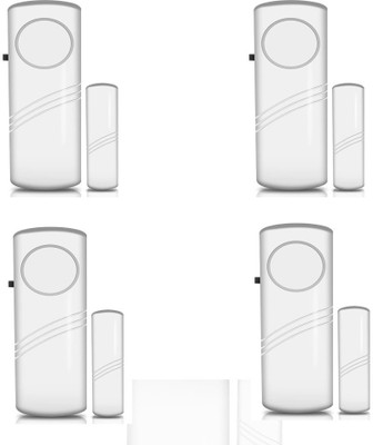 Cezo Wireless Door Window Open Alert Home Security System Siren/Alarm, Standard Size, White- Set Of 4 Door & Window Door Window Alarm(106db)