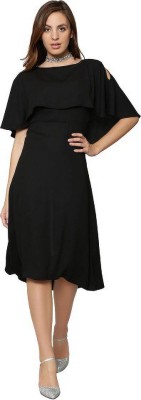 FabRange Women A-line Black Dress