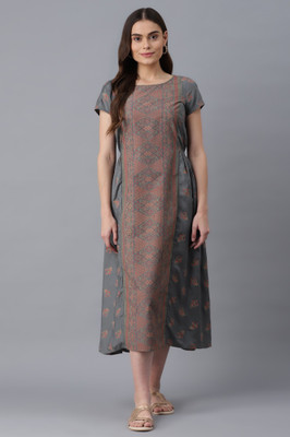 Aurelia Women Ethnic Dress Multicolor Midi/Calf Length Dress