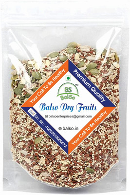 BalSo 5-in-1 Raw Seeds Mix Raw Sunflower Seeds, Pumpkin Seeds, Flax Seeds,Chia Seeds, Watermelon Seeds. (50 g) Pumpkin Seeds, Chia Seeds, Sunflower Seeds, Brown Flax Seeds, Watermelon Seeds(50 g)