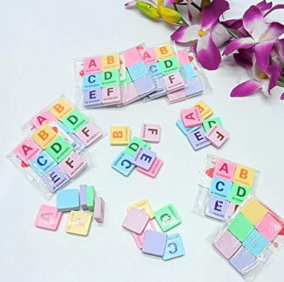 Tera13 (Pack of 12) Alfabets Multicolor Erasers/ Eraser for Kids/Eraser for School Non-Toxic Eraser(Multicolor)