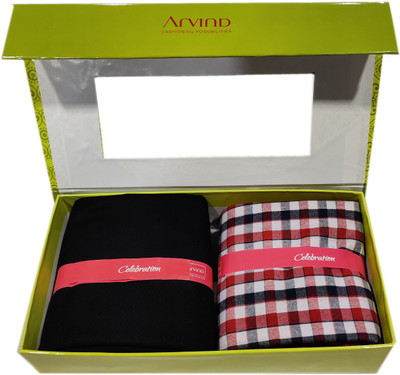 Arvind Cotton Blend Checkered Shirt & Trouser Fabric