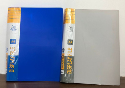 MAGPIE Propylene Material Professional A4 Size File Folders for Certificates,Documents Holder with 10 Leafs Clear Folder Plastic File Display Book Presentation File Set of 5(Set Of 5, Multicolor)