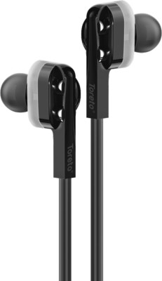 Toreto TOR-296 TOR Fling Extra Bass HD Sound Wired Headset(Black, In the Ear)